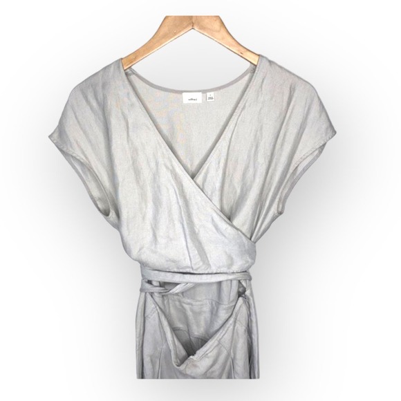 Aritzia Wilfred Brax Jumpsuit White Wide-leg Wrap Top Jumpsuit Size 0 - Picture 7 of 8